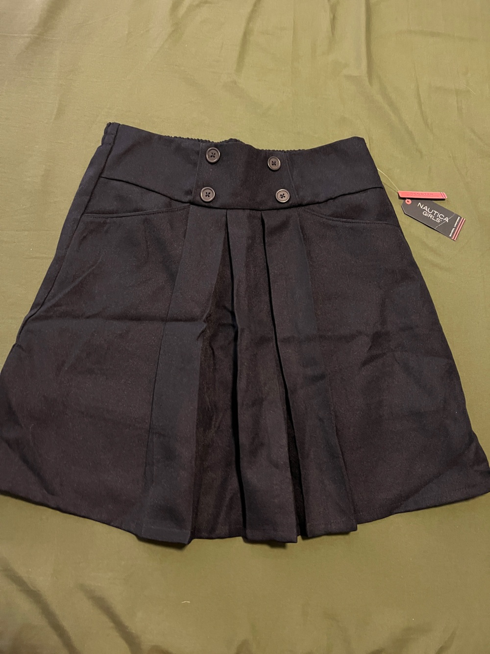 Nautica Navy Pleated Skirt Girl’s Size 16